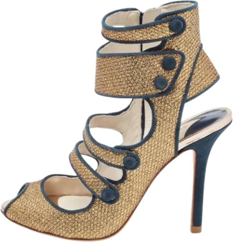 Sophia Webster Pre-owned Suede sandals Yellow Dames