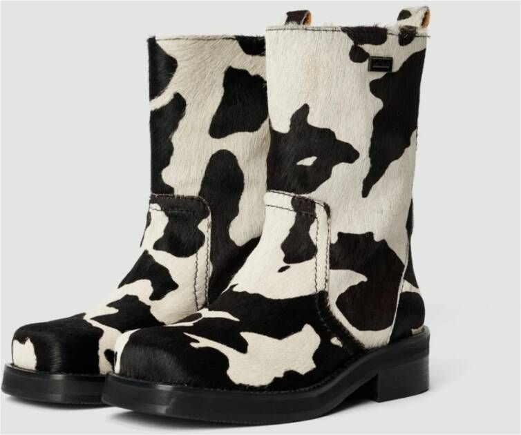 Soulland Ponyskin Mid-Calf Square Toe Laarzen White Dames - Foto 2