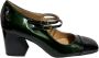 Status Groene en zwarte lakleren pumps Green Dames - Thumbnail 1
