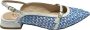 Status Leren en raffia ballerina schoenen Blue Dames - Thumbnail 1