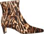Staud Luipaardprint Leren Enkellaars - Thumbnail 1
