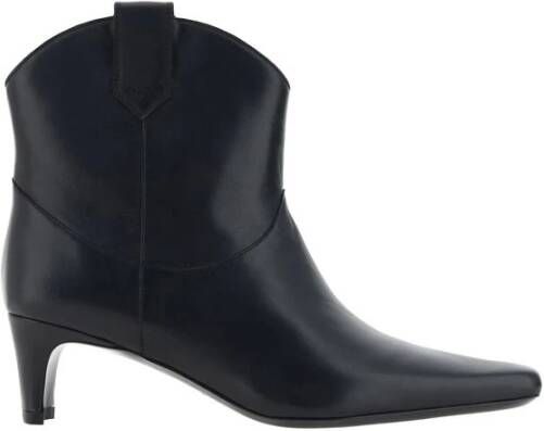 Staud Western Wally Leren Enkellaarzen Black Dames