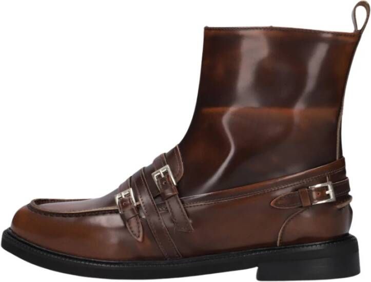 STEFANO LAURAN Enkellaarsjes Dames 12096 Maat: 42 Materiaal: Leer Kleur: Bruin - Foto 3