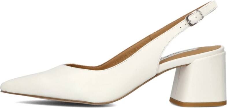 Stefano Lauran Beige Slingback Hakken met Blokhak
