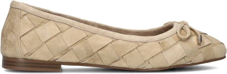 Stefano Lauran Beige Suède Ballerina's voor de Zomer