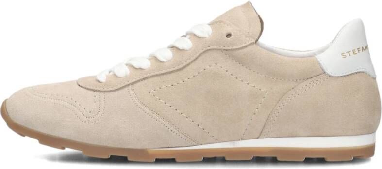 Stefano Lauran Beige Suède Dames Sneakers 1slick103