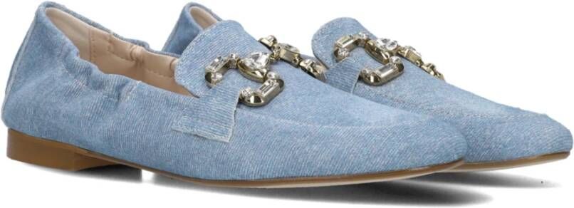 Stefano Lauran Blauwe Jeans Instappers Blue Dames