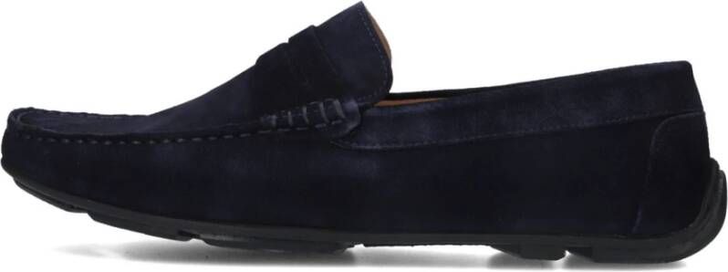 Stefano Lauran Blauwe Suède Loafers voor Heren