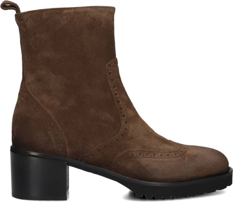 Stefano Lauran Bruine Suède Enkellaarsjes Brown Dames