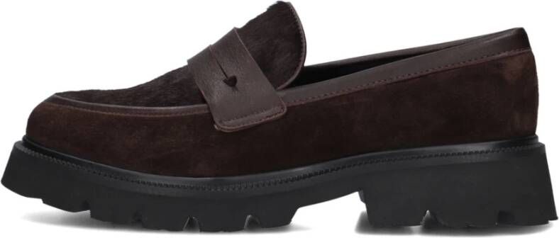 Stefano Lauran Bruine Suède Retro Loafers