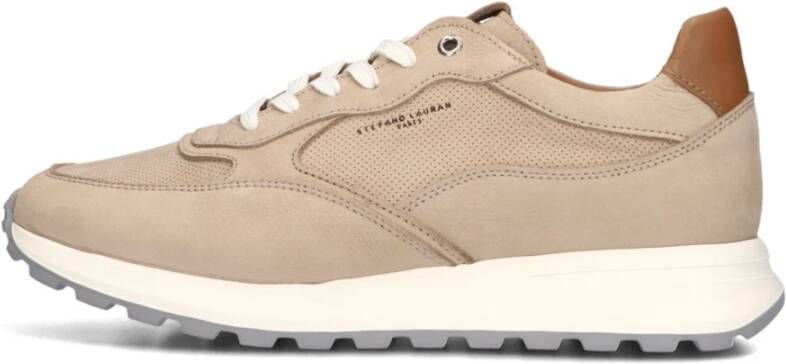 Stefano Lauran Elegante Beige Nubuck Heren Sneakers