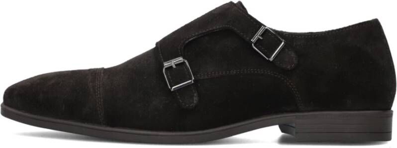 Stefano Lauran Elegante bruine suède schoenen met gesp