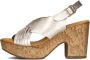 Stefano Lauran Sandalen Mannen Damesschoenen Leer Blokhak hoogte S3110 Goud - Thumbnail 2