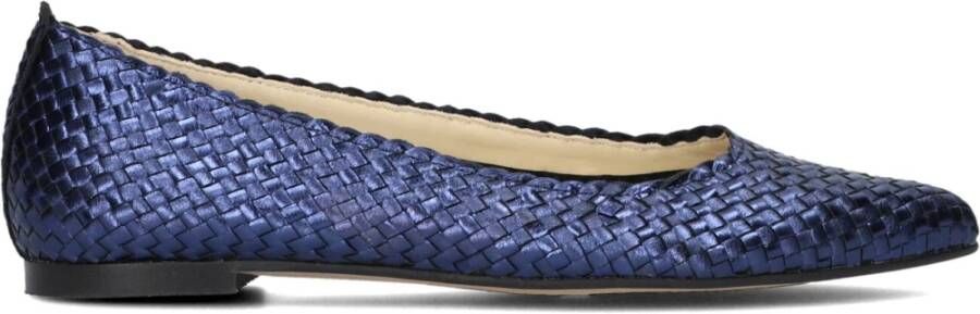 Stefano Lauran Glanzende Donkerblauwe Ballerinas Blue Dames