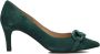 Stefano Lauran Pumps Stiletto Dames Damesschoenen Suède hoogte 7 cm S3075 Groen - Thumbnail 1