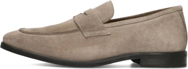 Stefano Lauran Heren Beige Suède Loafers