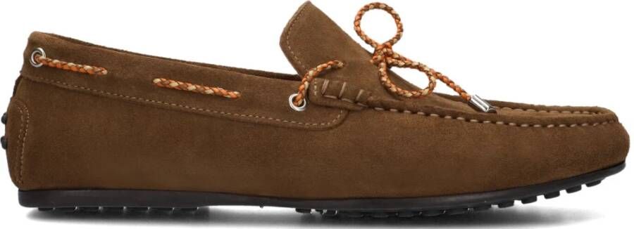 Stefano Lauran Instappers Loafers Heren Herenschoenen Suède S3118 Midden bruin