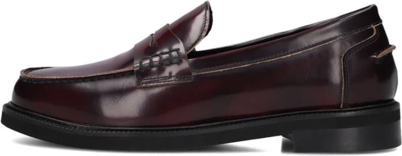 Stefano Lauran Klassieke rode loafers voor herfst winter