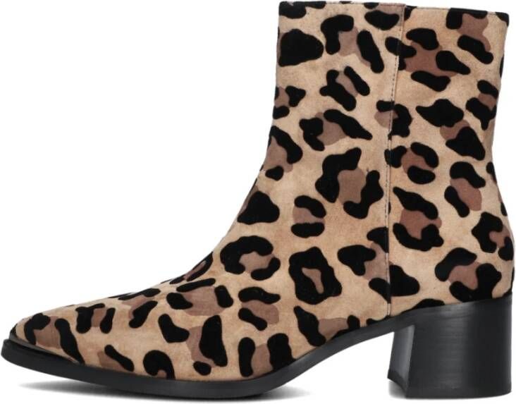 Stefano Lauran Pe2023 Enkellaarsjes Enkelboots met rits Dames Beige - Foto 3