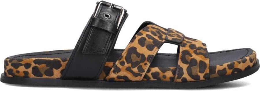 Stefano Lauran Luipaardprint Zomer Slippers