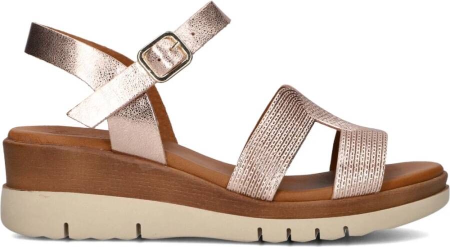 STEFANO LAURAN Dames Met Koord Sandaal Maat: 36 Materiaal: Leer Kleur: Rosegoud