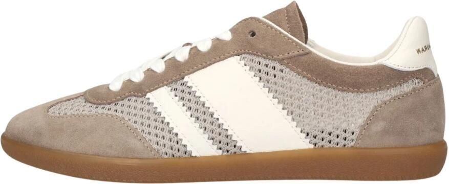 STEFANO LAURAN Lage Sneakers Dames 1white1191 Suède Taupe - Foto 6