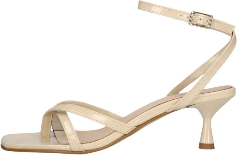 STEFANO LAURAN Sandalen met Hak Dames 25086 Lakleer Beige - Foto 7
