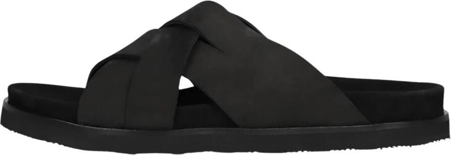 STEFANO LAURAN Slippers Heren 26003 Leer Zwart