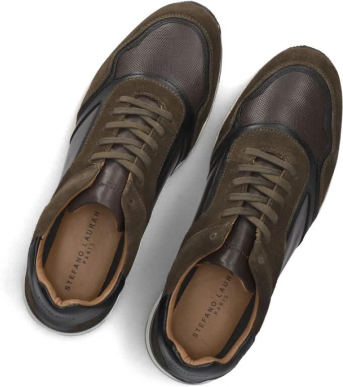 STEFANO LAURAN Lage Sneakers Heren Sl124h610 Leer Bruin - Foto 4