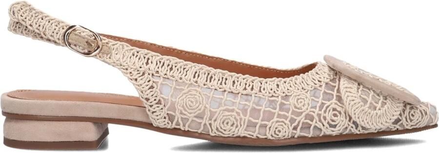STEFANO LAURAN Slingbacks Dames 586131677 K Textiel Beige - Foto 2