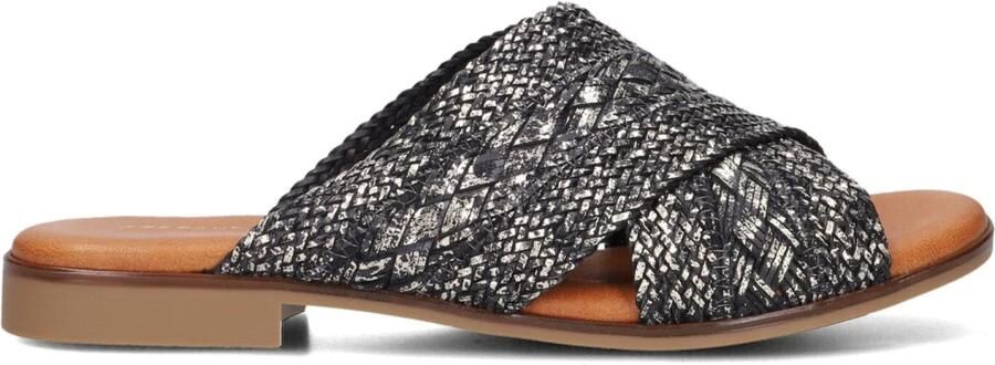 STEFANO LAURAN Slippers Dames S3107 Leer Zwart