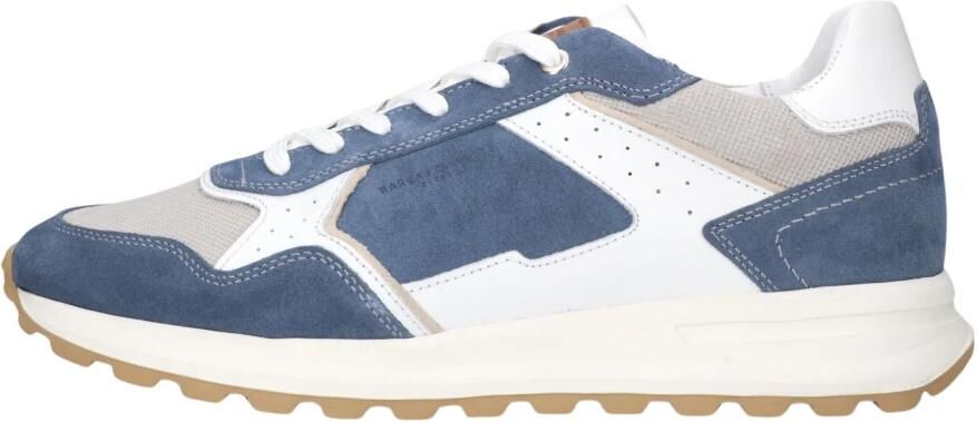 STEFANO LAURAN Lage Sneakers Heren Star 005 Leer Blauw - Foto 6