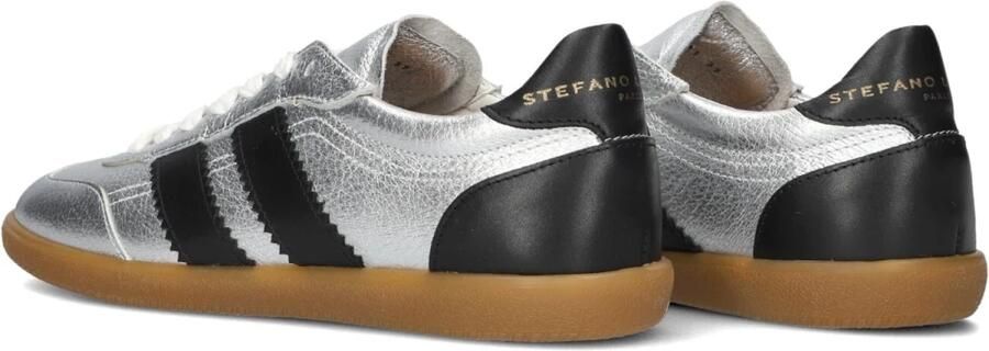 STEFANO LAURAN Lage Sneakers Dames 1white101 Leer Zilver - Foto 3