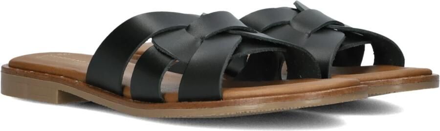 STEFANO LAURAN Slippers Dames Led Knoop Slipper Leer Zwart - Foto 2