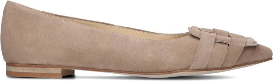 Stefano Lauran Taupe Suède Ballerinas Beige Dames