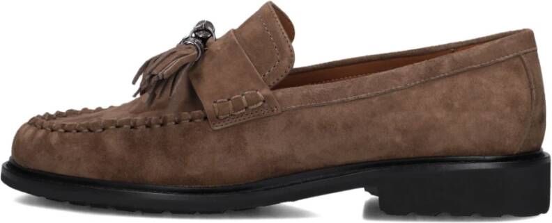 Stefano Lauran Taupe Suède Loafers Pe2013 Stijl