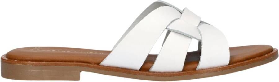 STEFANO LAURAN Slippers Dames Led Knoop Slipper Maat: 37 Materiaal: Leer Kleur: Wit - Foto 1