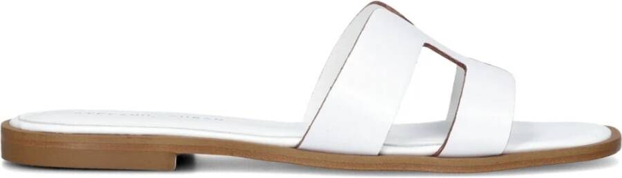 STEFANO LAURAN Slippers Dames 22622 Leer Wit