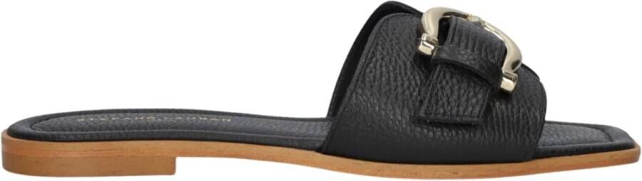 Stefano Lauran Led 1 Band Slipper Met Gesp Slippers Dames Zwart - Foto 2