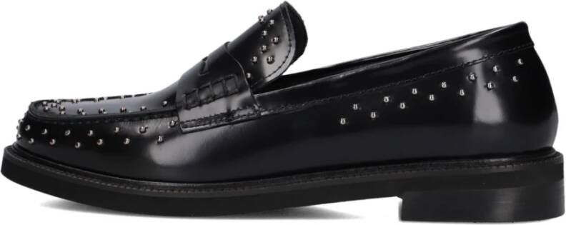 Stefano Lauran Zwarte Loafers voor Herfst en Winter