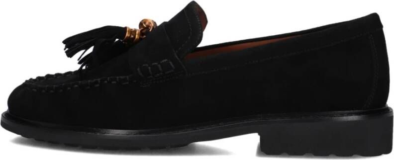 Stefano Lauran Zwarte Suède Loafers voor Dames
