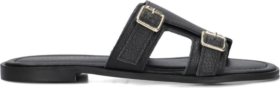 Stefano Lauran Zwarte Slippers