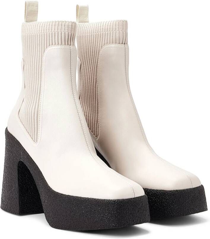 Stella McCartney Beige Leren Enkellaarsjes
