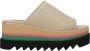 Stella McCartney Beige Leren Slipper met Sleehak - Thumbnail 1