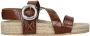 Stella McCartney Bruin Leren Platte Sandalen - Thumbnail 1