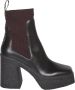 Stella Mccartney Bruine Enkellaarzen met Gestructureerde Sleehak Brown Dames - Thumbnail 13