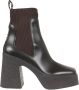 Stella Mccartney Bruine Enkellaarzen met Gestructureerde Sleehak Brown Dames - Thumbnail 16