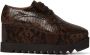 Stella McCartney Bruine Snakeskin Platform Sneakers Veters - Thumbnail 1