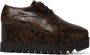 Stella McCartney Bruine Snakeskin Veterschoenen met Plateauzool - Thumbnail 1