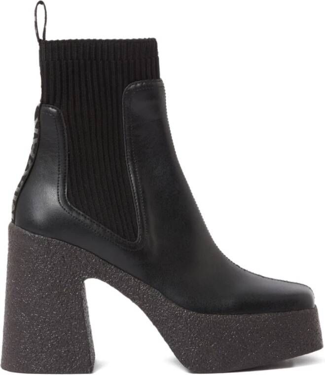 Stella McCartney Bruine Zijde & Nylon Laarzen